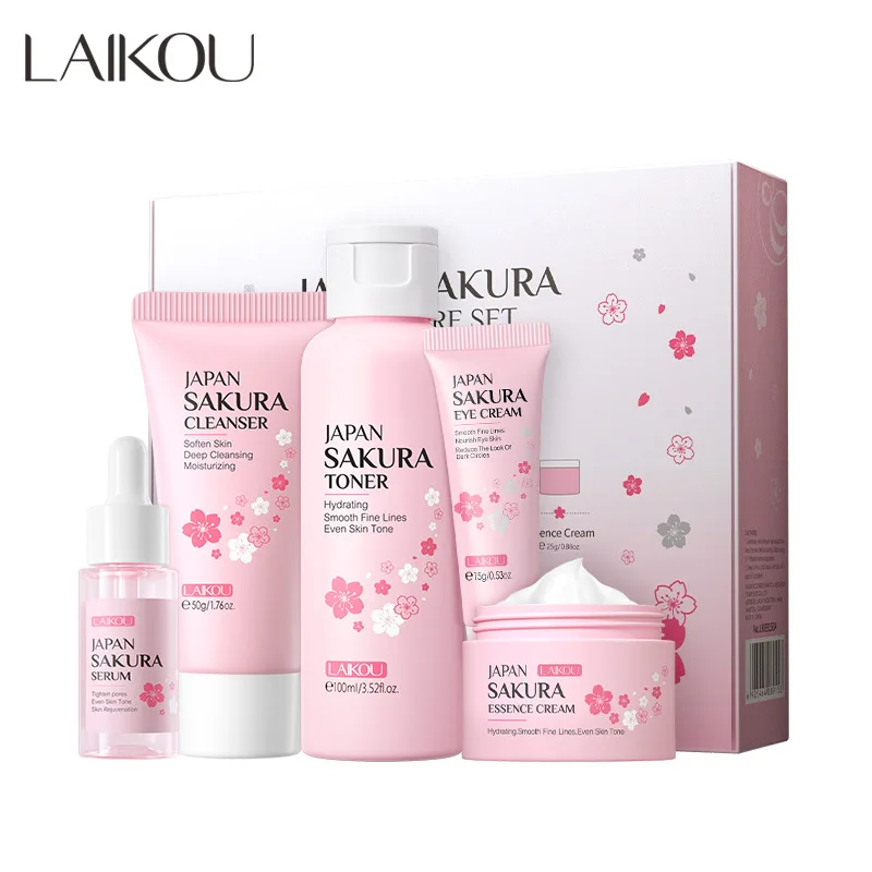 LAIKOU ชุดผลิตภัณฑ์ดูแลผิวซากุ - Korean Skincare Routine บทวิจารณ์และราคา