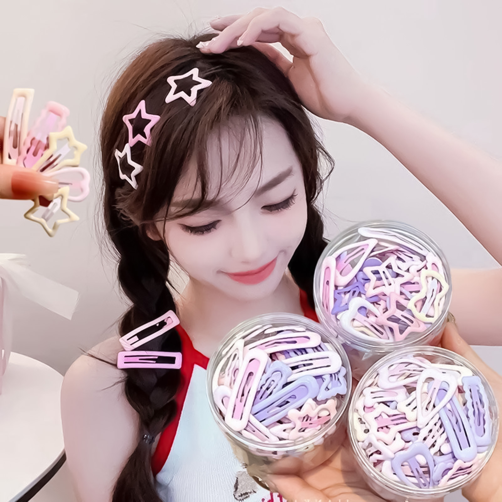 เข็มกลัดติดผมสไตล์หวาน 3 ชิ้น  - Lifestyle Of Korean บทวิจารณ์และราคา